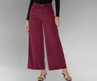 Forever 21 Women’s Regular-Fit Pants, Maroon at ₹389