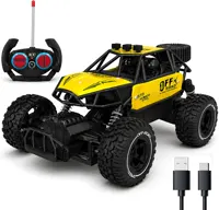 Zivvy rock-crawler remote-control car, Yellow, rechargeable