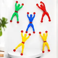 Sticky wall-climber flexible figure toys, pack of 5