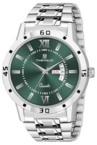 TIMEWEAR Green Dial Day-Date Watch — 2% Coupon